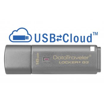 Kingston Technology DataTraveler Locker+ G3 16GB unidad flash USB USB tipo A 3.0 (3.1 Gen 1) Plata
