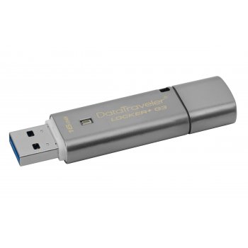 Kingston Technology DataTraveler Locker+ G3 16GB unidad flash USB USB tipo A 3.0 (3.1 Gen 1) Plata