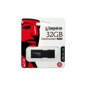 Kingston Technology DataTraveler 100 G3 unidad flash USB 32 GB USB tipo A 3.0 (3.1 Gen 1) Negro