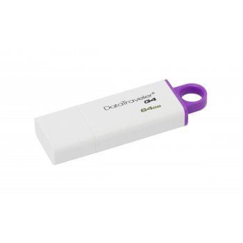 Kingston Technology DataTraveler G4 unidad flash USB 64 GB USB tipo A 3.0 (3.1 Gen 1) Violeta, Blanco