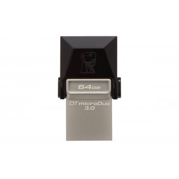 Kingston Technology DataTraveler 64GB microDuo 3.0 unidad flash USB USB Type-A   Micro-USB 3.0 (3.1 Gen 1) Negro
