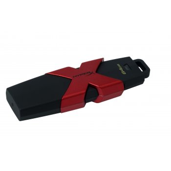 HyperX 64GB unidad flash USB USB tipo A 3.0 (3.1 Gen 1) Negro, Rojo