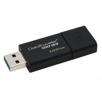 Kingston Technology DataTraveler 100 G3 unidad flash USB 128 GB USB tipo A 3.0 (3.1 Gen 1) Negro