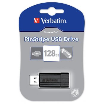Verbatim PinStripe 128GB unidad flash USB USB tipo A 2.0 Negro