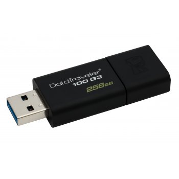 Kingston Technology DataTraveler 100 G3 unidad flash USB 256 GB USB tipo A 3.0 (3.1 Gen 1) Negro