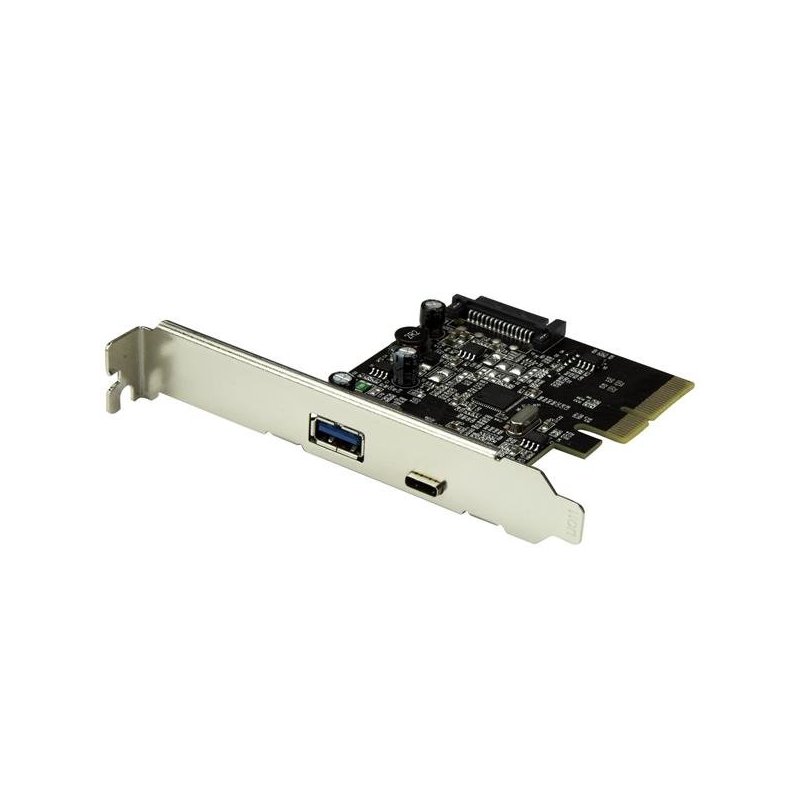 StarTech.com Tarjeta PCI Express de 2 Puertos USB 3.1 - Hub Ladrón Concentrador Interno 1x USB Tipo C y 1x USB A