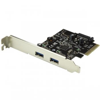 StarTech.com Tarjeta PCI Express de 2 Puertos USB 3.1 - Hub Ladrón Concentrador PCI-E Interno 2x USB A