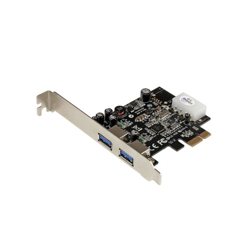 StarTech.com Adaptador Tarjeta Controladora PCI Express PCI-E 2 Puertos USB 3.0 con Alimentación Molex y UASP