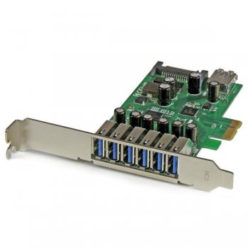 StarTech.com Adaptador tarjeta PCI Express de 7 puertos USB 3.0 con perfil bajo o completo