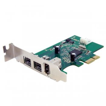 StarTech.com Adaptador Tarjeta FireWire PCI-Express Bajo Perfil de 2 Puertos F W 800 y 1 Puerto F W 400