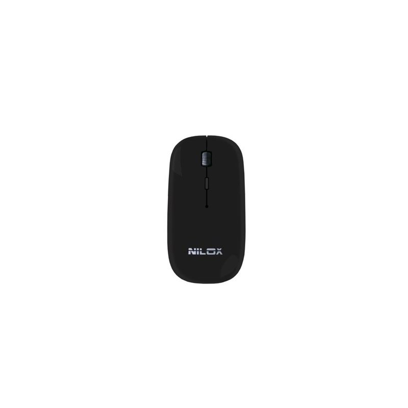 Nilox Mouse MW30 Black ratón RF inalámbrico Óptico 1600 DPI Ambidextro