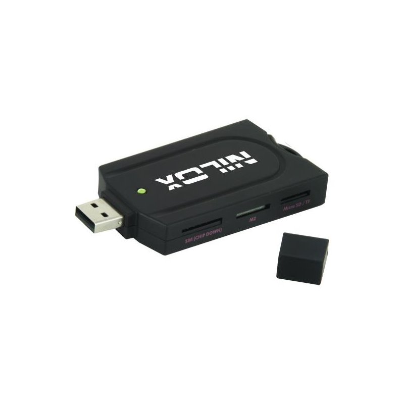 Nilox 10NXCRAIN1001 lector de tarjeta Negro USB 2.0