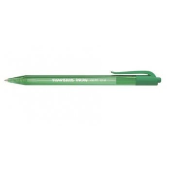 Papermate InkJoy 100 RT Verde Clip-on retractable ballpoint pen Medio