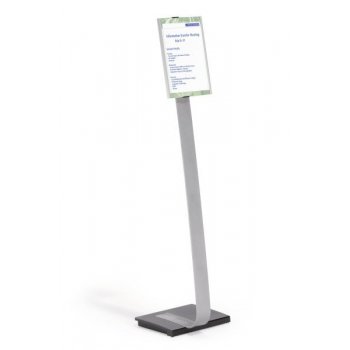 Durable INFO SIGN Stand de información A4 Acrílico, Aluminio Plata