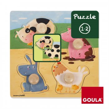 Goula Farm Animals Puzzle Rompecabezas de figuras 4 pieza(s)