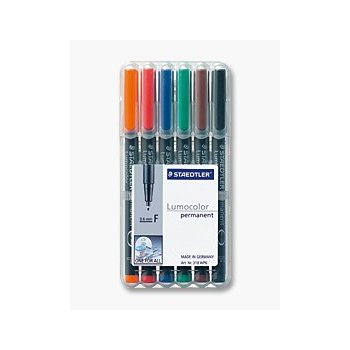 Staedtler 318 WP6 marcador permanente Negro, Azul, Marrón, Verde, Naranja, Rojo 6 pieza(s)
