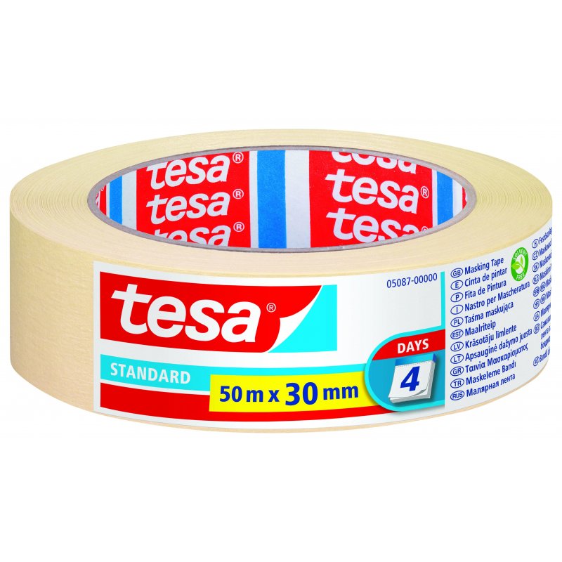 TESA Nastro in carta adesivo 30 mm x 50 m cinta adhesiva Beige Papel 1 pieza(s)