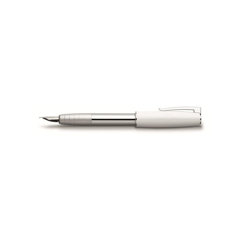 Faber-Castell Loom pluma estilográfica Acero inoxidable, Blanco Sistema de carga por convertidor