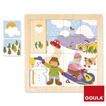 Goula Winter Puzzle Rompecabezas con pistas dibujadas