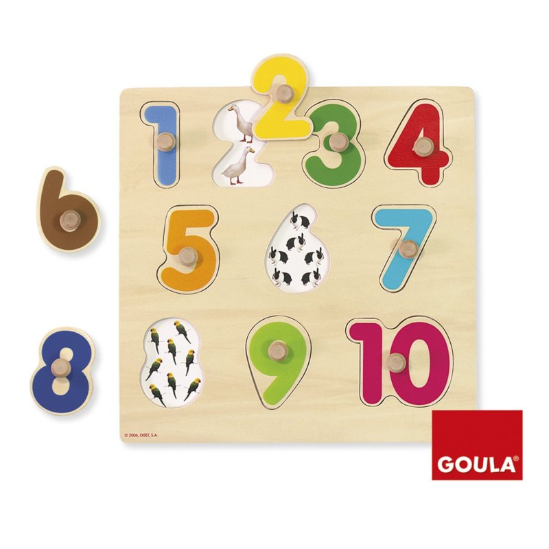 Goula Numbers Puzzle Rompecabezas de figuras 10 pieza(s)