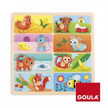 Goula Animals & Food Puzzle Rompecabezas de figuras 8 pieza(s)