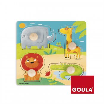 Goula Jungle Animals Puzzle Rompecabezas de figuras 4 pieza(s)