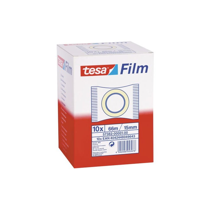 TESA 57382 cinta adhesiva 66 m Transparente 10 pieza(s)