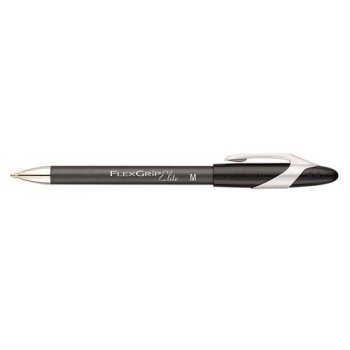 Papermate Ballpen PM Flexgrip Elite, Black, 12 Negro Clip-on retractable ballpoint pen Fuerte 12 pieza(s)