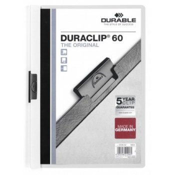 Durable Duraclip 60 archivador Transparente, Blanco PVC
