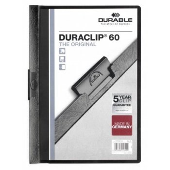 Durable Duraclip 60 archivador Negro, Transparente PVC