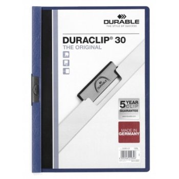 Durable Duraclip 30 archivador Azul, Transparente PVC