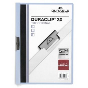 Durable Duraclip 30 archivador Azul claro, Transparente PVC