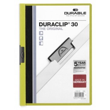 Durable Duraclip 30 archivador Verde, Transparente PVC