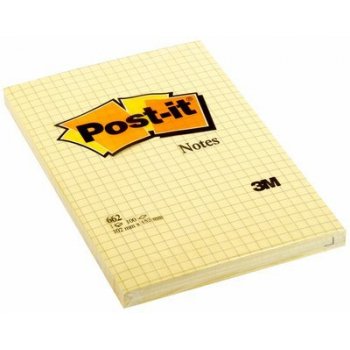 Post-It 662 nota autoadhesiva Rectángulo Amarillo 100 hojas