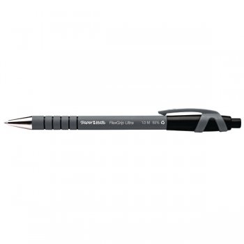 Papermate Flexgrip Ultra Negro Clip-on retractable ballpoint pen Medio 12 pieza(s)