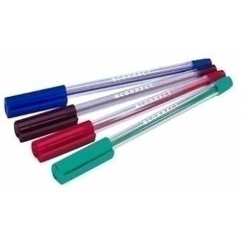 Connect Ball point pen Transparent Red Rojo 50 pieza(s)