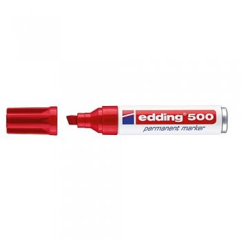 Edding 4-500 002 marcador permanente Rojo Punta de cincel 10 pieza(s)