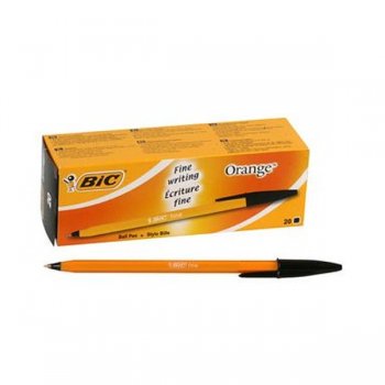 BIC Orange Fine Negro Bolígrafo Fino 20 pieza(s)