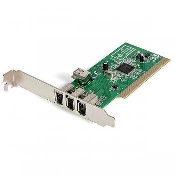 StarTech.com Adaptador Tarjeta Controladora FireWire 400 PCI 4 Puertos FW 6 Pin Chipset TI - IEEE 1394a