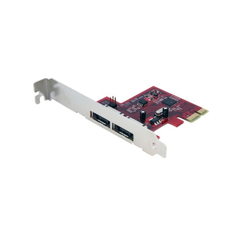 StarTech.com Tarjeta Adaptadora Controladora PCI Express PCIe 2 Puertos eSATA - SATA III 6Gbps