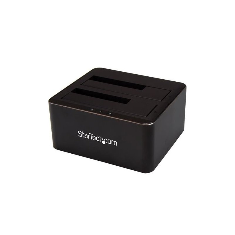 StarTech.com Docking Station USB 3.0 de 2 Bahías SATA de 2,5 o 3,5 Pulgadas para SSD o Disco Duro Base de Conexión para
