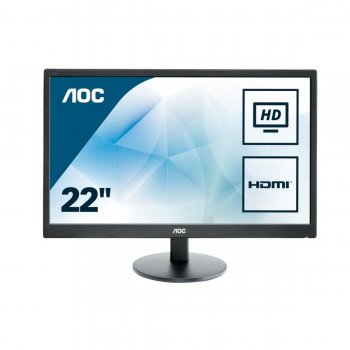 AOC Value-line E2270SWHN LED display 54,6 cm (21.5") Full HD Plana Mate Negro