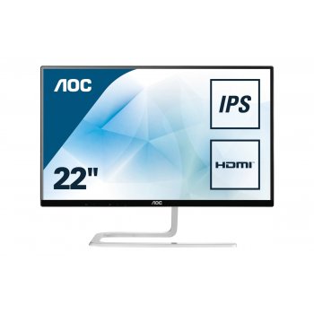 AOC Style-line I2281FWH pantalla para PC 54,6 cm (21.5") Full HD LED Plana Mate Negro, Plata