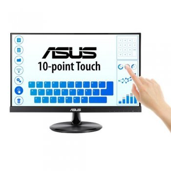 ASUS VT229H pantalla para PC 54,6 cm (21.5") Full HD Plana Brillo Negro