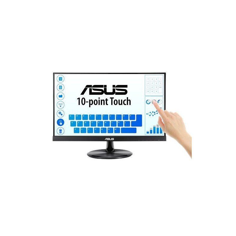 ASUS VT229H pantalla para PC 54,6 cm (21.5") Full HD Plana Brillo Negro