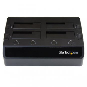 StarTech.com Base de Conexión USB 3.0 con 4 Bahías SATA 6Gbps de 2,5 y 3,5 Pulgadas - Docking Station para HDD SSD