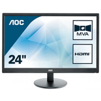 AOC Value-line M2470SWH LED display 59,9 cm (23.6") Full HD Plana Negro