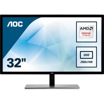 AOC Value-line Q3279VWFD8 pantalla para PC 80 cm (31.5") Wide Quad HD LED Plana Mate Negro