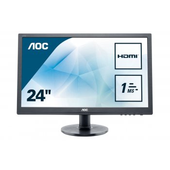 AOC Essential-line E2460SH pantalla para PC 61 cm (24") Full HD LCD Plana Mate Negro