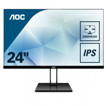AOC Value-line 24V2Q pantalla para PC 60,5 cm (23.8") Full HD LED Plana Mate Negro